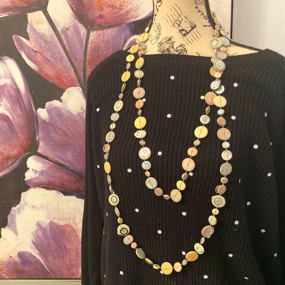 SOLD!!  SYLCA DESIGNS Art-to-Wear Multi Color Bead Statement Necklace